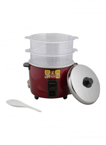 Electric Rice Cooker 1 l SR-WA22H(SS) Burgundy/Clear/Black