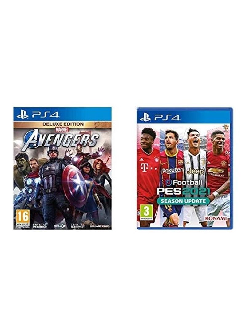 Marvel's Avengers Deluxe Edition and Football PES 2021 Season Update (Intl Version) - Adventure - PS4/PS5