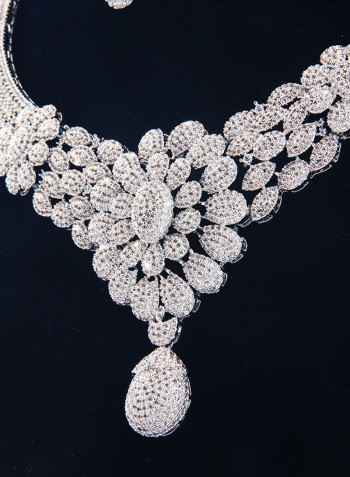 4-Piece Brass Zirconia Jewelry Set