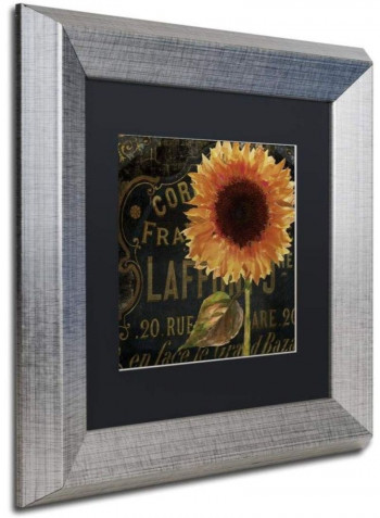 Sunflower Salon I Framed Wall Art Yellow/Black 11 x 11inch