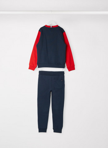 Essential Colour Blocked Sweatshirt Blue/Colorblock