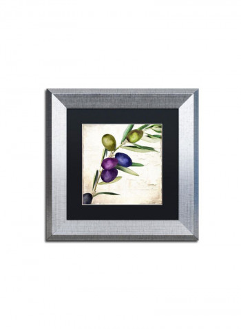 Olive Branch Ii Framed Wall Art multicolour 11 x 11inch