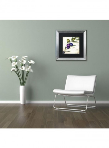 Olive Branch Ii Framed Wall Art multicolour 11 x 11inch