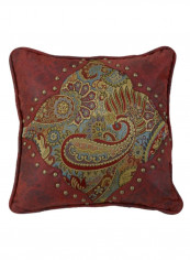 San Angelo Paisley Western Printed Pillow Multicolour 18 x 18inch