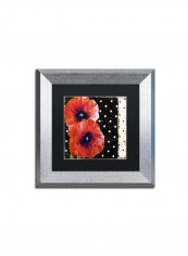 Scarlet Poppies I Framed Wall Art Multicolour 11 x 11inch