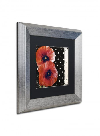 Scarlet Poppies I Framed Wall Art Multicolour 11 x 11inch