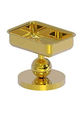 Vanity Top Soap Dish Gold 4.5x3.5x4inch