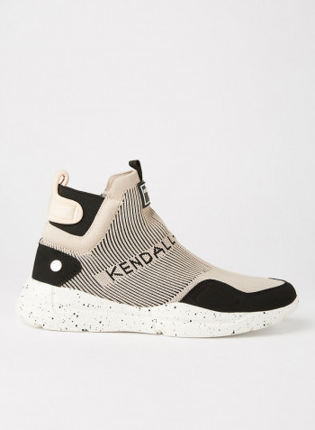 Knit Hi Sneakers Black/Nude