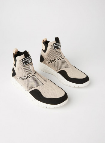 Knit Hi Sneakers Black/Nude