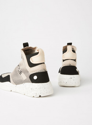 Knit Hi Sneakers Black/Nude