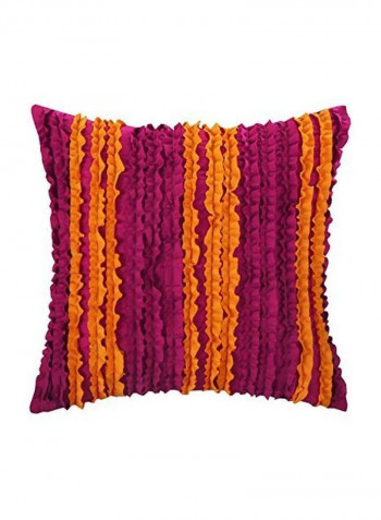 3-Piece Italica Ruffled Global Design Quilt Set Purple/Red/Yellow Twin