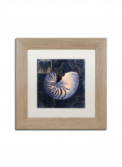 Maritime Blues V Birch Frame Wall Art Multicolour 11 x 11inch