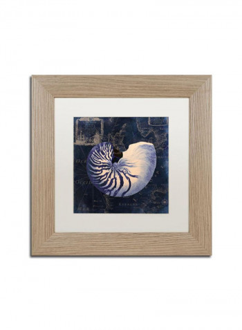 Maritime Blues V Birch Frame Wall Art Multicolour 11 x 11inch