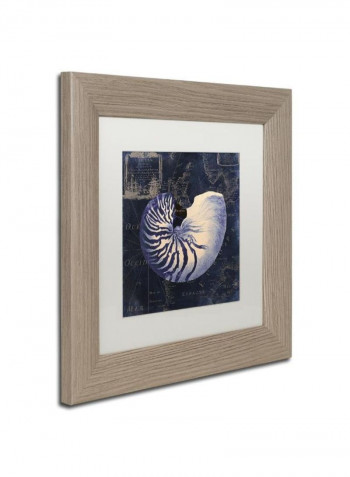 Maritime Blues V Birch Frame Wall Art Multicolour 11 x 11inch