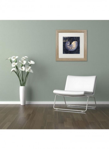 Maritime Blues V Birch Frame Wall Art Multicolour 11 x 11inch