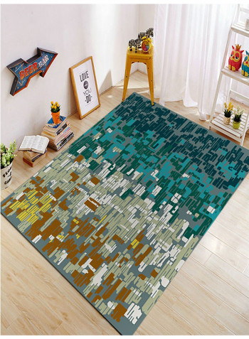 Patching Rectangle Soft Household Mat Multicolour 80(W)x120(L)centimeter