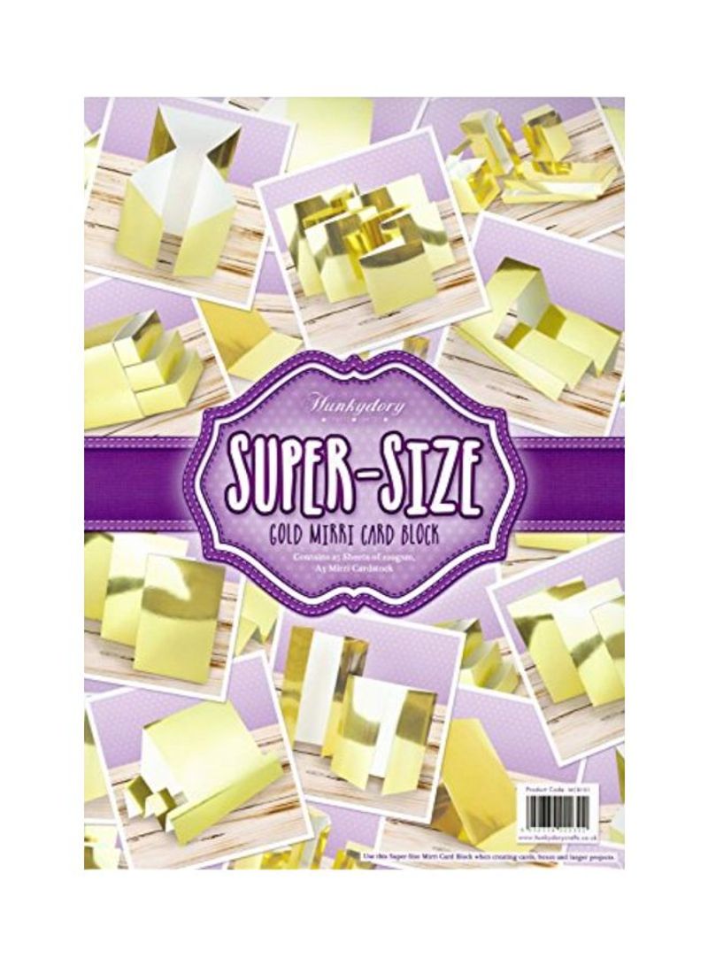 25-Piece Hunkydory Card Blocks Gold