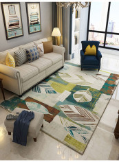 Block Soft Comfortable High Quality Mat Multicolour 80(W)x120(L)centimeter