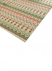 Color Block Fashionable Non-Skid Floor Mat Multicolour 80(W)x120(L)centimeter