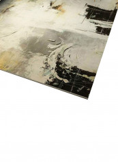 Modern Color Block Supple Bedside Mat Multicolour 80(W)x120(L)centimeter