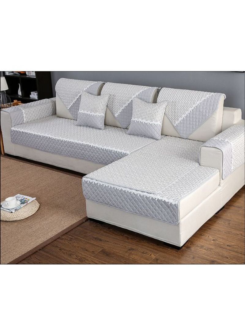 Modern Simple Style Sofa Slipcover White/Grey