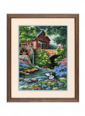 Old Mill Cottage Needlepoint Kit Multicolour