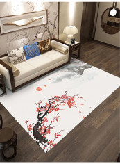 Sweet Flowers Pattern Anti-Skid Mat Multicolour 80(W)x120(L)centimeter