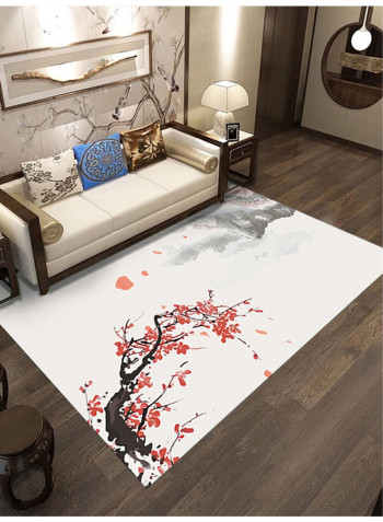 Sweet Flowers Pattern Anti-Skid Mat Multicolour 80(W)x120(L)centimeter