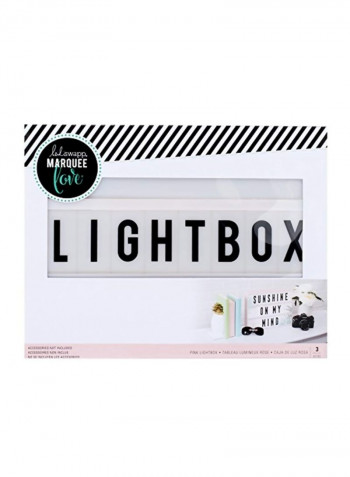 3-Piece Marquee Love Lightbox Set White/Black 13x10inch