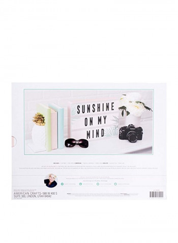 3-Piece Marquee Love Lightbox Set White/Black 13x10inch