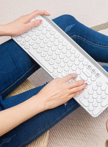 Wireless Dual Mode Keyboard 42سم أسود