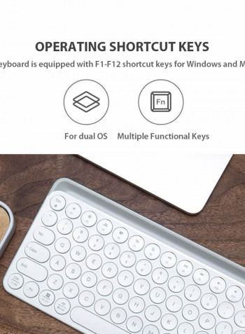 Wireless Dual Mode Keyboard 42سم أسود