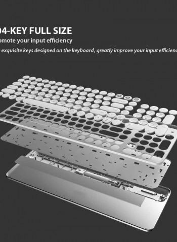 Wireless Dual Mode Keyboard 42سم أسود