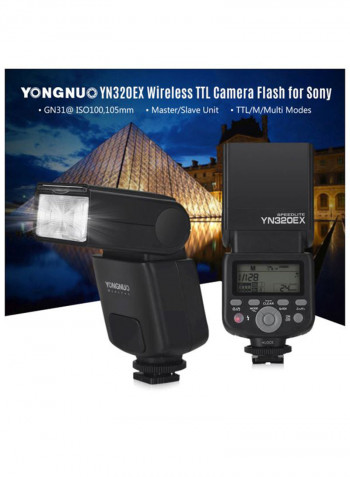 YN320EX Wireless TTL Master Speedlite Camera Flash 19.5x8.5x9.5centimeter Black