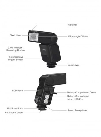 YN320EX Wireless TTL Master Speedlite Camera Flash 19.5x8.5x9.5centimeter Black
