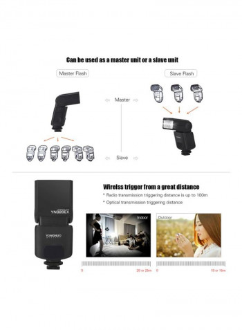 YN320EX Wireless TTL Master Speedlite Camera Flash 19.5x8.5x9.5centimeter Black