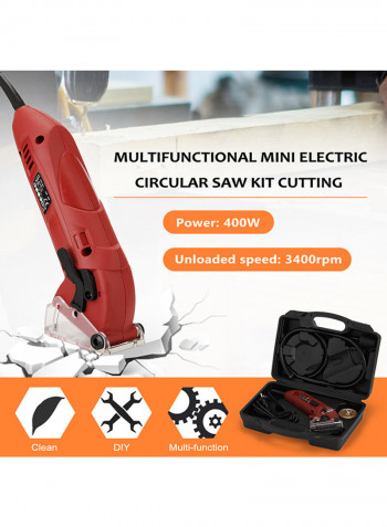 Multifunctional Mini Electric Circular Saw Kit Red/Black