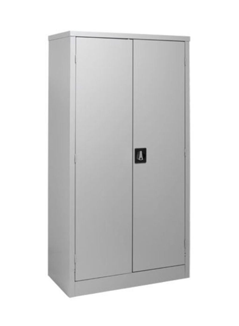 2-Door Steel Cabinet Grey 180x90x45centimeter