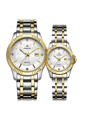 Casual Waterproof Quartz Analog Couple Watch NNSB03708682