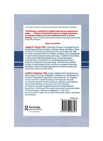 Educating Students To Make A Difference: Community-based Service Learning Paperback
