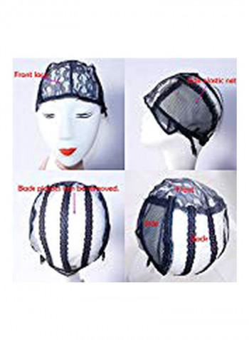 10-Piece Adjustable Weaving Cap Blue Medium