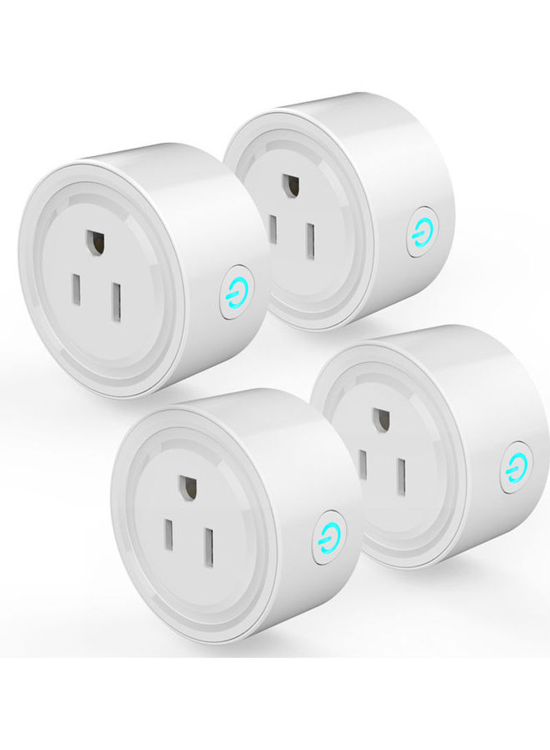 4-Piece Smart Socket Plug White