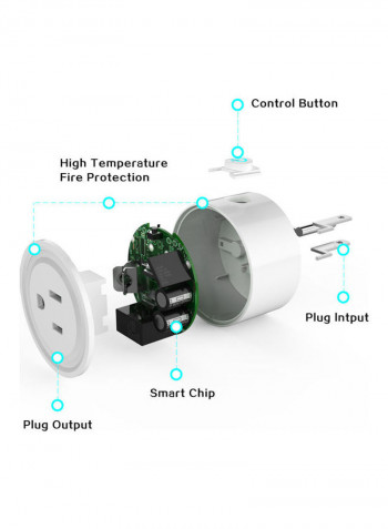 4-Piece Smart Socket Plug White