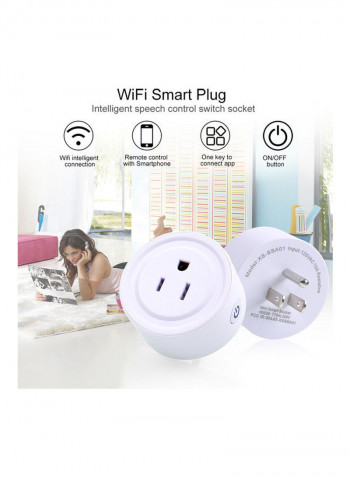 4-Piece Smart Socket Plug White