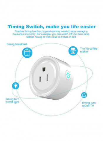 4-Piece Smart Socket Plug White