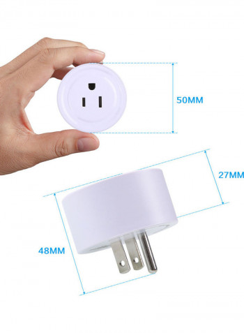 4-Piece Smart Socket Plug White