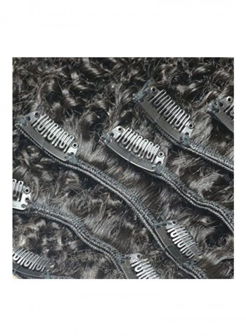 7-Piece Curly Hair Extension Set Black 2 x 1.02 x 0.98inch