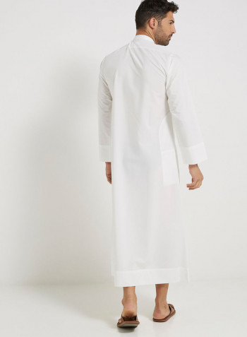 Kuwaiti Kandora Gold Edition White