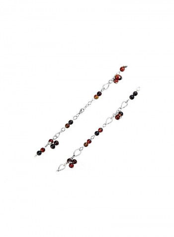 Stainless Steel Natural Agate Charm Necklace