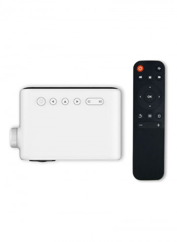 LED 1080P Home Projector With Remote YG280 White